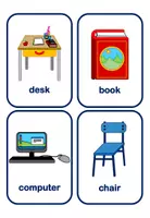 Vorschau - Bildkarten - Back to School Vocabulary Flash Cards for ESL - Seite 3