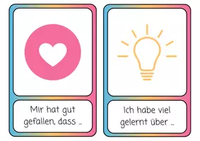 Vorschau - Präsentationen/Tafelbilder - Reflexionskärtchen für den Stundenabschluss - Seite 2