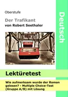 Vorschau - Test - Lektüretest - Seethaler - Der Trafikant Lesetest Gruppe A und B mit Lösung - Deckblatt