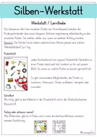 Vorschau - Stationenlernen - Silbentrennung: Werkstatt für Kindergarten und Anfangsunterricht (Roboter) - Seite 1
