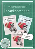 Vorschau - Anderer Materialtyp - Waschbärenklasse - Krankenmappe / Krankenpost - Deckblatt
