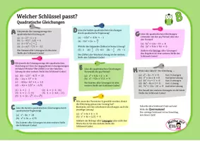 Vorschau - Arbeitsblätter - Materialpaket Quadratische Gleichungen und Funktionen - Welcher Schlüssel passt? - Seite 2