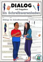 Vorschau - Arbeitsblätter - Dialog + Übungen "Im Schreibwarenladen" - Meine Schulsachen - DaZ / DaF / Deutsch - Deckblatt