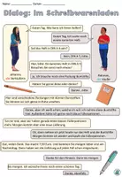 Vorschau - Arbeitsblätter - Dialog + Übungen "Im Schreibwarenladen" - Meine Schulsachen - DaZ / DaF / Deutsch - Seite 1