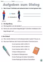 Vorschau - Arbeitsblätter - Dialog + Übungen "Im Schreibwarenladen" - Meine Schulsachen - DaZ / DaF / Deutsch - Seite 2