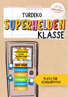 Vorschau - Poster - Klassenzimmer Deko Superhelden | Türdeko & Bastelvorlage für den Klassenraum - Deckblatt