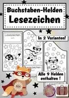 Vorschau - Mal- und Bastelvorlagen - Buchstaben-Helden: Lesezeichen - Deckblatt