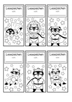 Vorschau - Mal- und Bastelvorlagen - Buchstaben-Helden: Lesezeichen - Seite 2