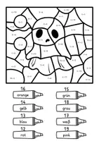 Vorschau - Arbeitsblätter - Rechenmalblatt Halloween - 4 Rechenmalblätter ZR 20 4-fach differenziert - Seite 2