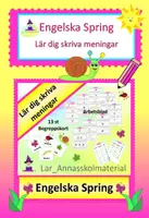 förhandsvisning - Engelska spring Lär dig skriva meningar - försättsblad