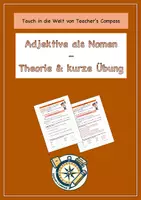 Vorschau - Arbeitsblätter - Nomen_Adjektive als Nomen_Theorie und kurze Übung - Deckblatt