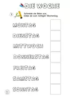 Vorschau - Unterrichtsreihen - Wochentage kennen lernen Perlenraupe Wochentransparenz - Seite 1
