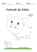 Vorschau - Arbeitsblätter - Von Punkt zu Punkt: Zahlen verbinden 1-15 | ZR 100 - Deckblatt