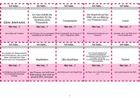 Vorschau - Quiz - Grundwissen_Genetik2_Ich habe wer hat _Proteinbiosynthese - Seite 1
