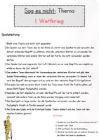 Vorschau - Mal- und Bastelvorlagen - Sag es nicht: 1. Weltkrieg Edition - Seite 1