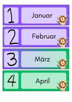 Vorschau - Poster - DAUERKALENDER: Wochentage, Monate, Tag, Jahr, Jahreszeiten - Seite 2