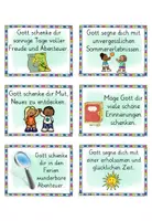Vorschau - Mal- und Bastelvorlagen - Segenssprüche - Segen Religion Feriengruß Sommerferien - Seite 1