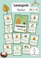 Vorschau - Spiele - Lesespiel Herbst - Deckblatt