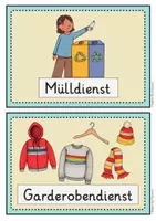 Vorschau - Fördermaterial/Inklusion - Klassendienste Grundschule: 36 Diensteschilder zum Ausdrucken & Laminieren - Seite 3