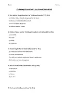 Vorschau - Arbeitsblätter - Lektüretest zu „Frühlings Erwachen“ (Frank Wedekind) - Deckblatt
