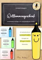 Vorschau - Bildkarten - Geschenk zum Schuljahresbeginn/Willkommensgruß: Textmarker/Highlighter - Deckblatt
