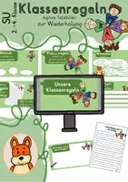 Vorschau - Arbeitsblätter - Klassenregeln - digitale Tafelbilder zur Wiederholung - Deckblatt