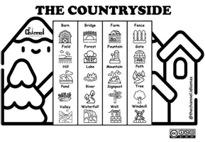 Aperçu - Matériel pour travaux manuels / dessin - THE COUNTRYSIDE – Flap Book (20 Words) - Page 2
