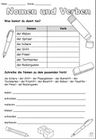 Vorschau - Arbeitsblätter - Nomen und Verben - Übung "Meine Schulsachen" - DaZ - Seite 2