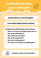 Vorschau - Arbeitsblätter - Punktabfrage zum neuen Schuljahr - Deckblatt
