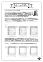 Vorschau - Arbeitsblätter - Polybios-Chiffre Übungsblätter II - Seite 1