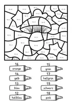 Vorschau - Arbeitsblätter - Rechenmalblatt Herbst - 4 Rechenmalblätter ZR 20 4-fach differenziert - Seite 1