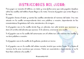 Vista previa - Hojas de trabajo - JUEGO ESTIMULACIÓN LENGUAJE: TABLERO DE JUEGO. - página 3