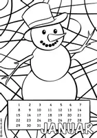 Vorschau - Spiele - Ausmalbilder "Mosaik-Kalender" / Mosaikbilder / ewiger Kalender - Seite 1