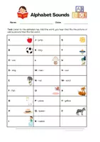 Vorschau - Arbeitsblätter - Arbeitsblatt (5): Alphabet Sounds (Phonetics) - Seite 1