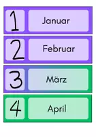Vorschau - Mal- und Bastelvorlagen - Dauerkalender für die Klasse - Seite 1