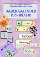 Vorschau - Poster - Fuchsklasse: Dauerkalender als Klassenraumdeko und Gesprächsanlass - Deckblatt