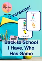 Vorschau - Spiele - Back to School English Vocabulary I Have Who Has Game - Deckblatt