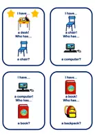 Vorschau - Spiele - Back to School English Vocabulary I Have Who Has Game - Seite 2