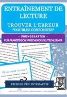 Vorschau - Fördermaterial/Inklusion - DaF / DaZ Französisch: Fehlerteufel Doppelkonsonanten - Lesekarten Interactive - Deckblatt