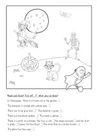 Vorschau - Arbeitsblätter - Halloween Lesemalblatt Englisch - Deckblatt