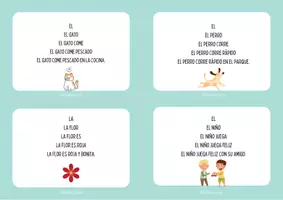 Vista previa - Juegos / Gamificación - Tarjetas de Lectura en Piramide - Fluidez lectora - página 1