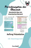Vorschau - Arbeitsblätter - Auftrag Präsentation "chemisches Element" inkl. Bewertungsraster - Deckblatt