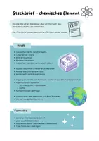 Vorschau - Arbeitsblätter - Auftrag Präsentation "chemisches Element" inkl. Bewertungsraster - Seite 1