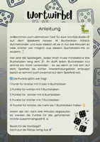 Vorschau - Arbeitsblätter - Wortwirbel: Wortschatz Spielkarten 🎲🔠 - Deckblatt
