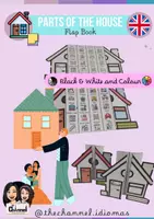 Aperçu - Matériel pour travaux manuels / dessin - PARTS OF THE HOUSE – Flap Book (20 Words) - Page de couverture