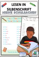 Vorschau - Arbeitsblätter - Lesen in Silbenschrift "Meine Schulsachen" - DaZ / DaF / Deutsch - Alphabetisierung - Seite 3