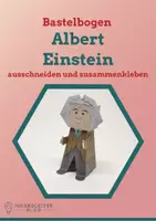 Vorschau - Mal- und Bastelvorlagen - Bastelbogen für Kinder: Albert Einstein - Deckblatt