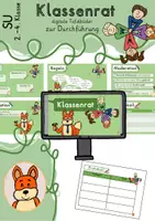 Vorschau - Arbeitsblätter - Klassenrat - digitale Tafelbilder - SU - Deckblatt