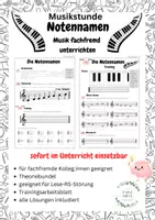 Vorschau - Arbeitsblätter - Musik fachfremd unterrichten: Die Notennamen - Deckblatt