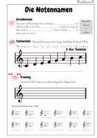 Vorschau - Arbeitsblätter - Musik fachfremd unterrichten: Die Notennamen - Seite 1